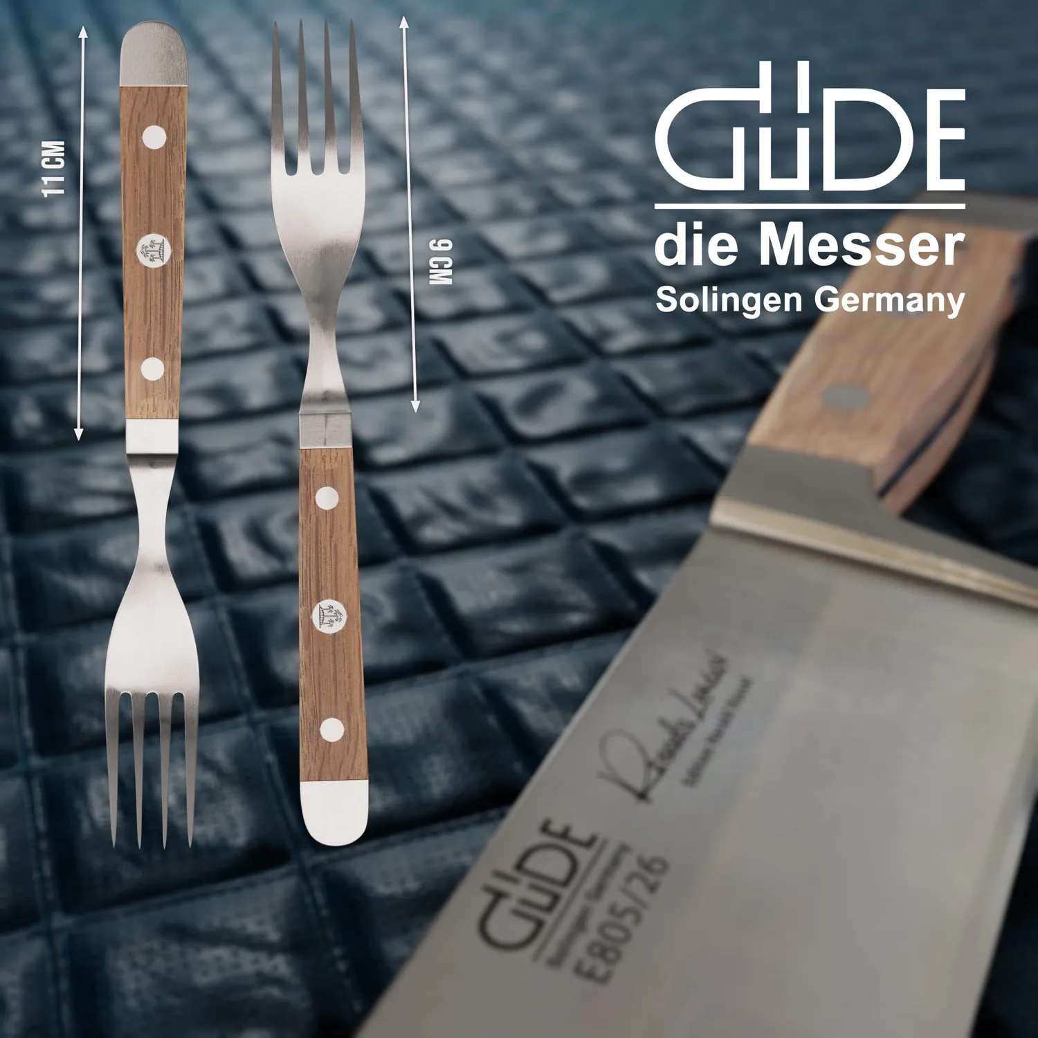 Franz Güde Alpha Fasseiche forchetta 9 cm rovere