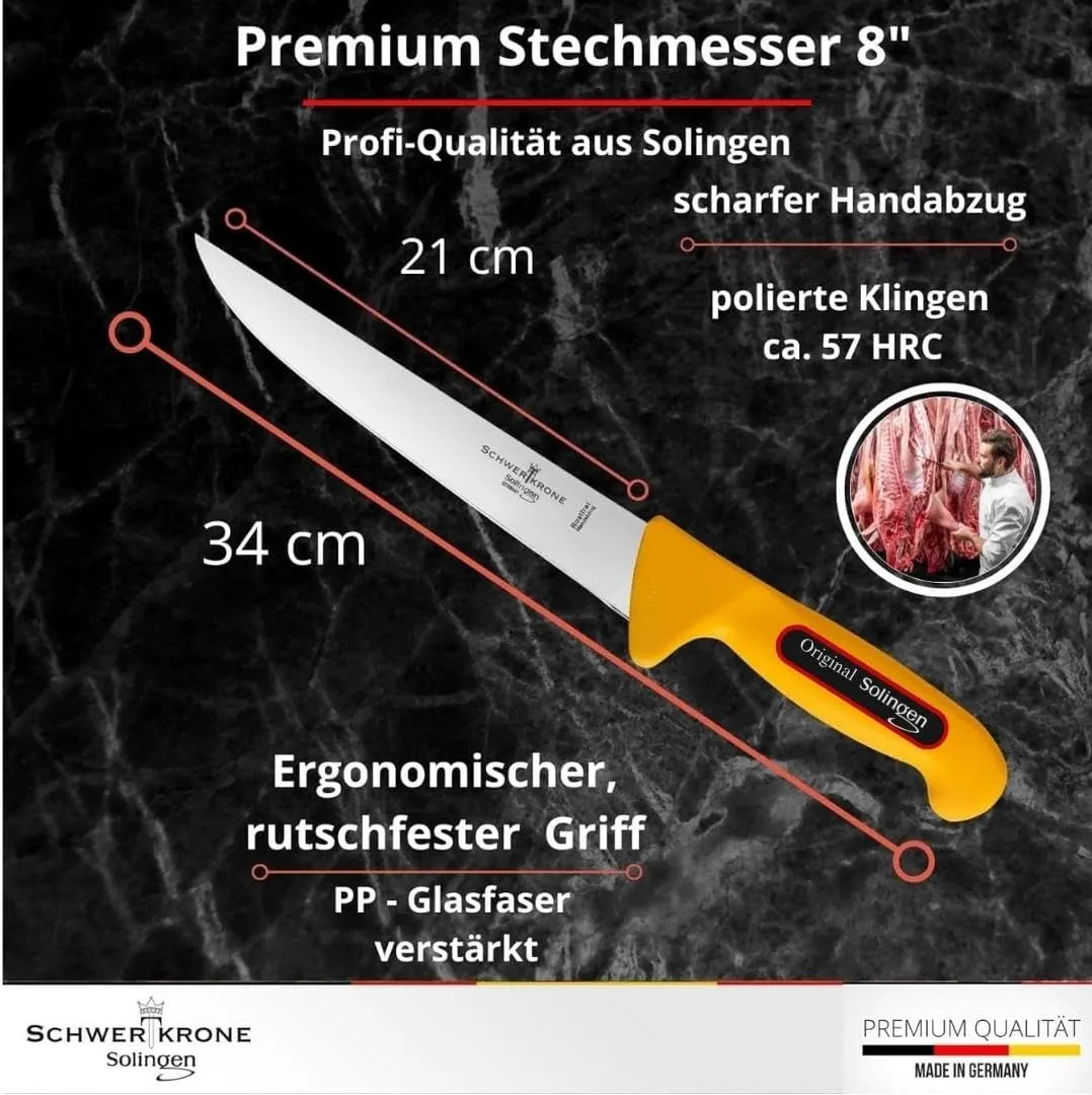 Schwertkrone Set 6 Coltelli da Macellaio Acciaio 1.4116
