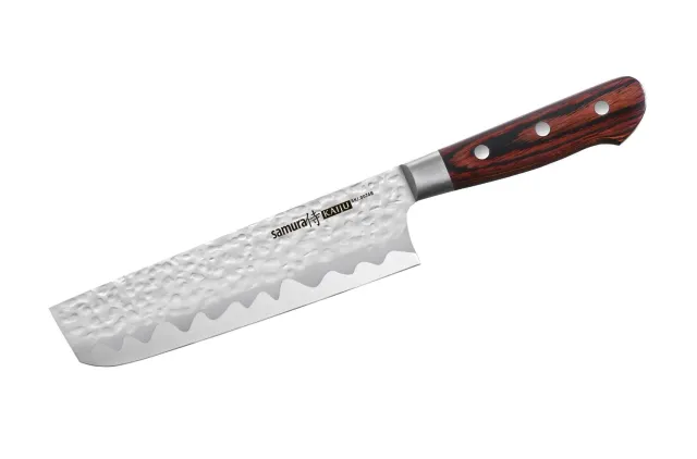 Samura Kaiju SKJ-0074B coltello Nakiri 167 mm martellato