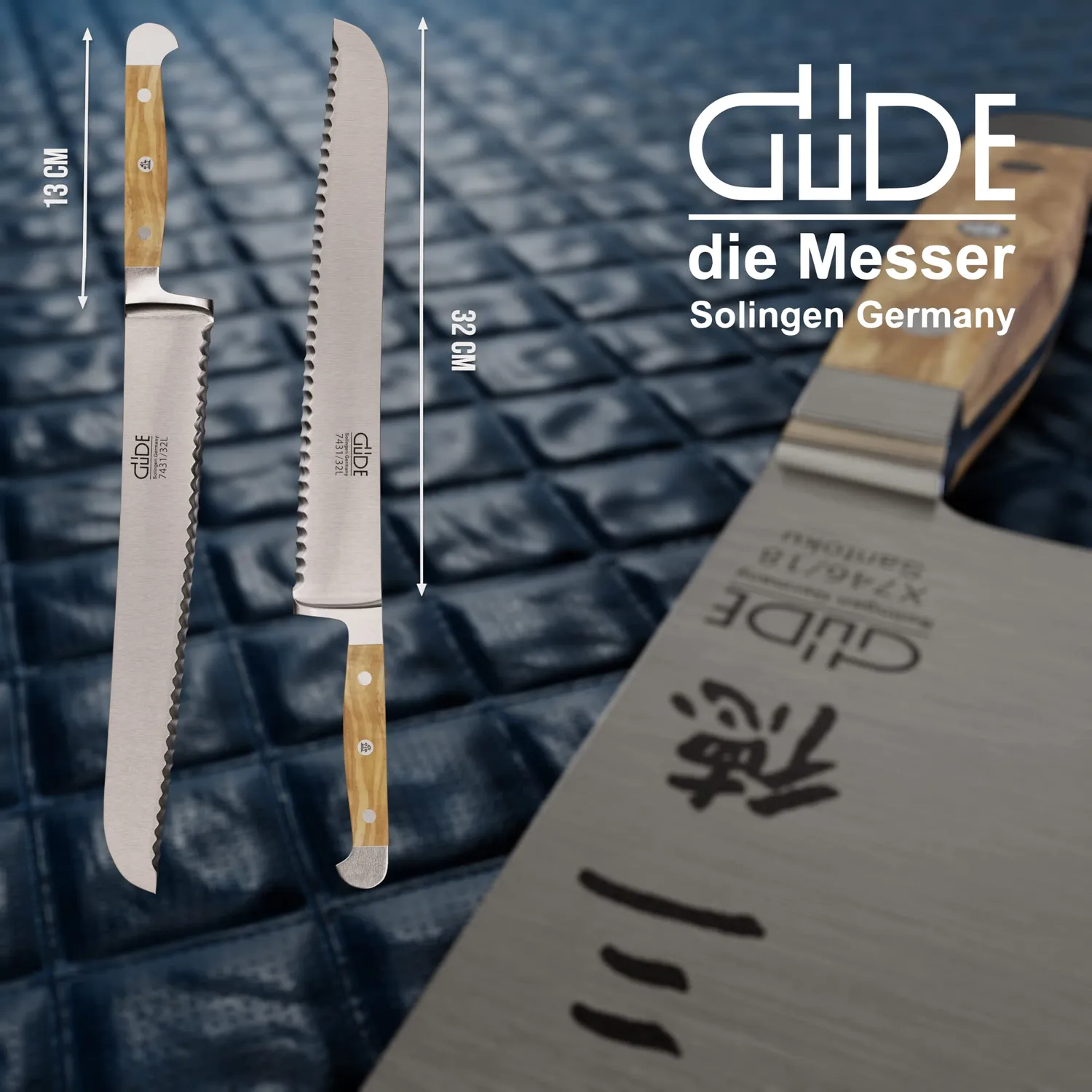 Güde Alpha Olive coltello pane 32 cm ulivo mancini