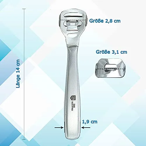 SMI Tagliacalli Piedi Professionale 14 cm con 10 Lame