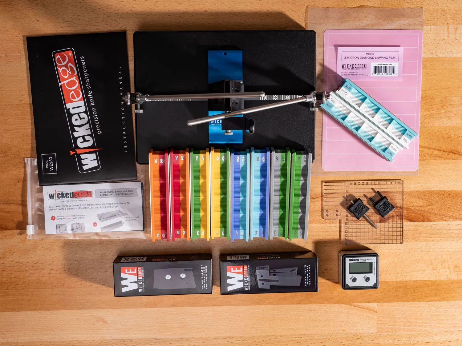 Wicked Edge Pro-Pack III WE130 affilacoltelli base quarzo