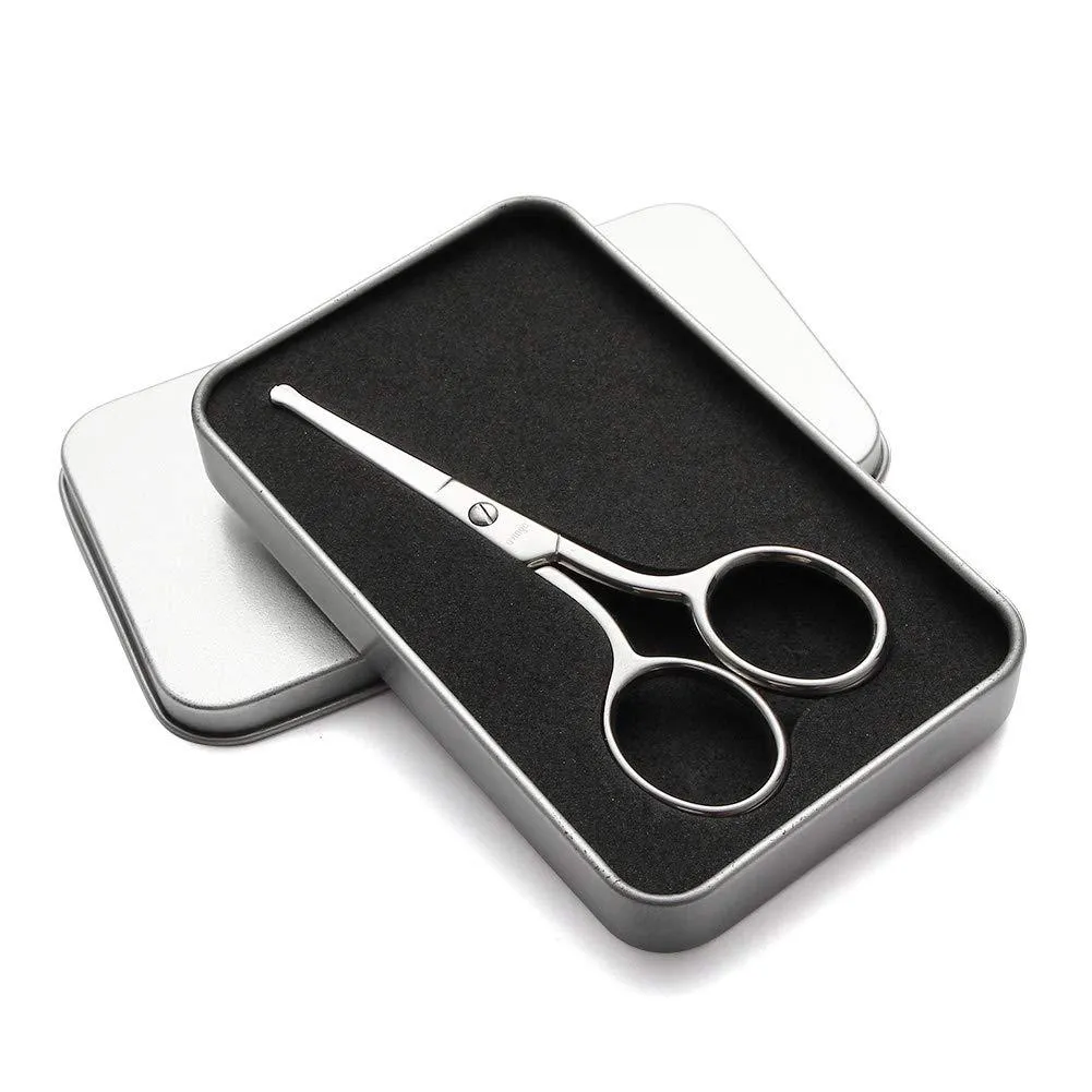 LIVINGO forbicine naso viso set 2 pezzi punta tonda inox