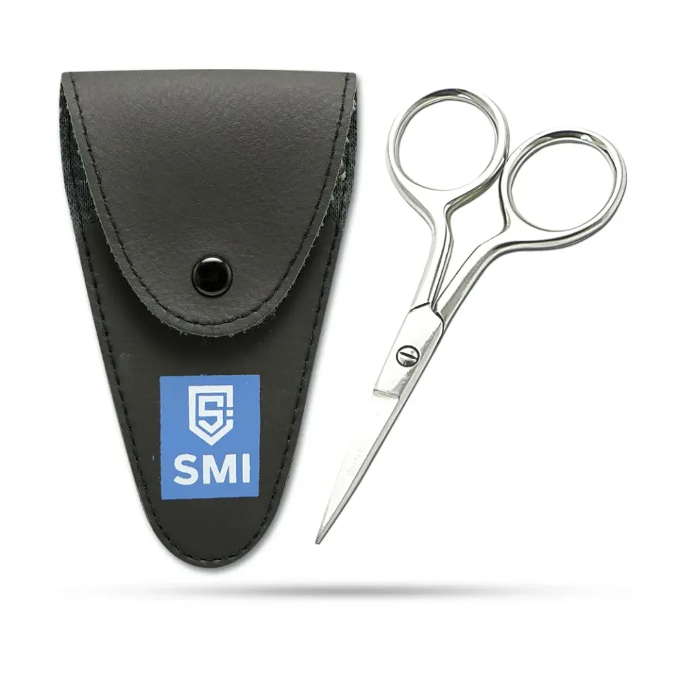 SMI Forbici Barba 9,5 cm Acciaio Custodia Lucida