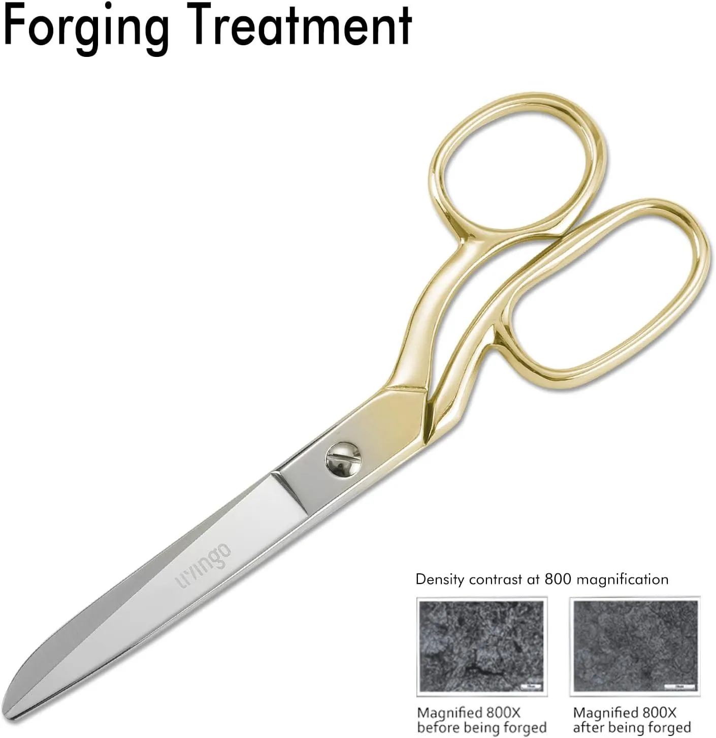 LIVINGO Forbici Sartoria Forgiate 8" Oro Tessuto