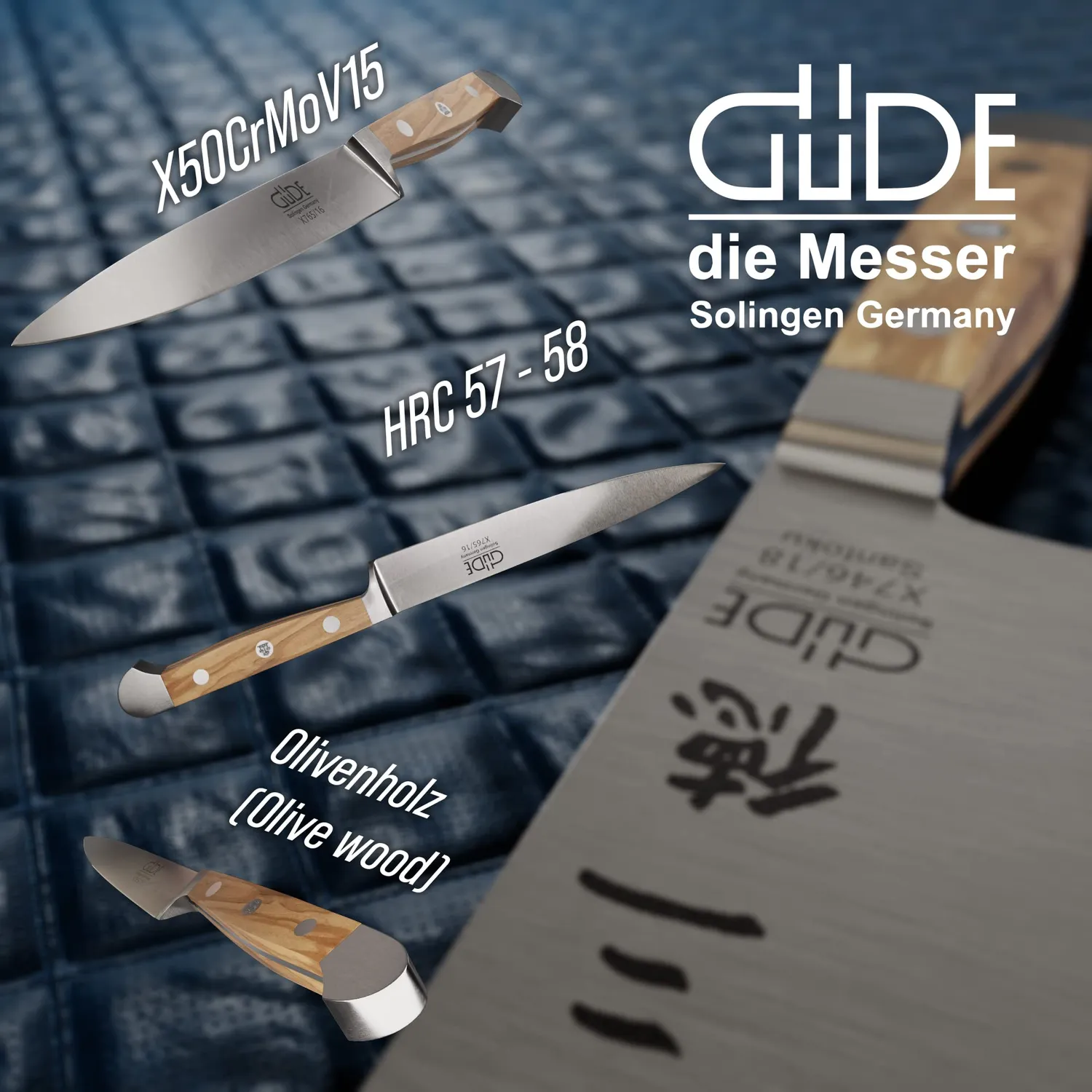 Güde Alpha Olive coltello preparazione 16cm legno ulivo