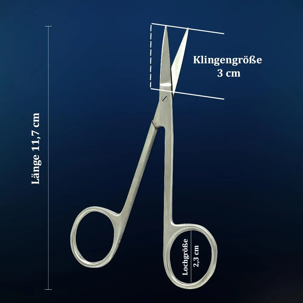 SMI Forbici Baffi e Barba 11,5 cm Acciaio con Custodia