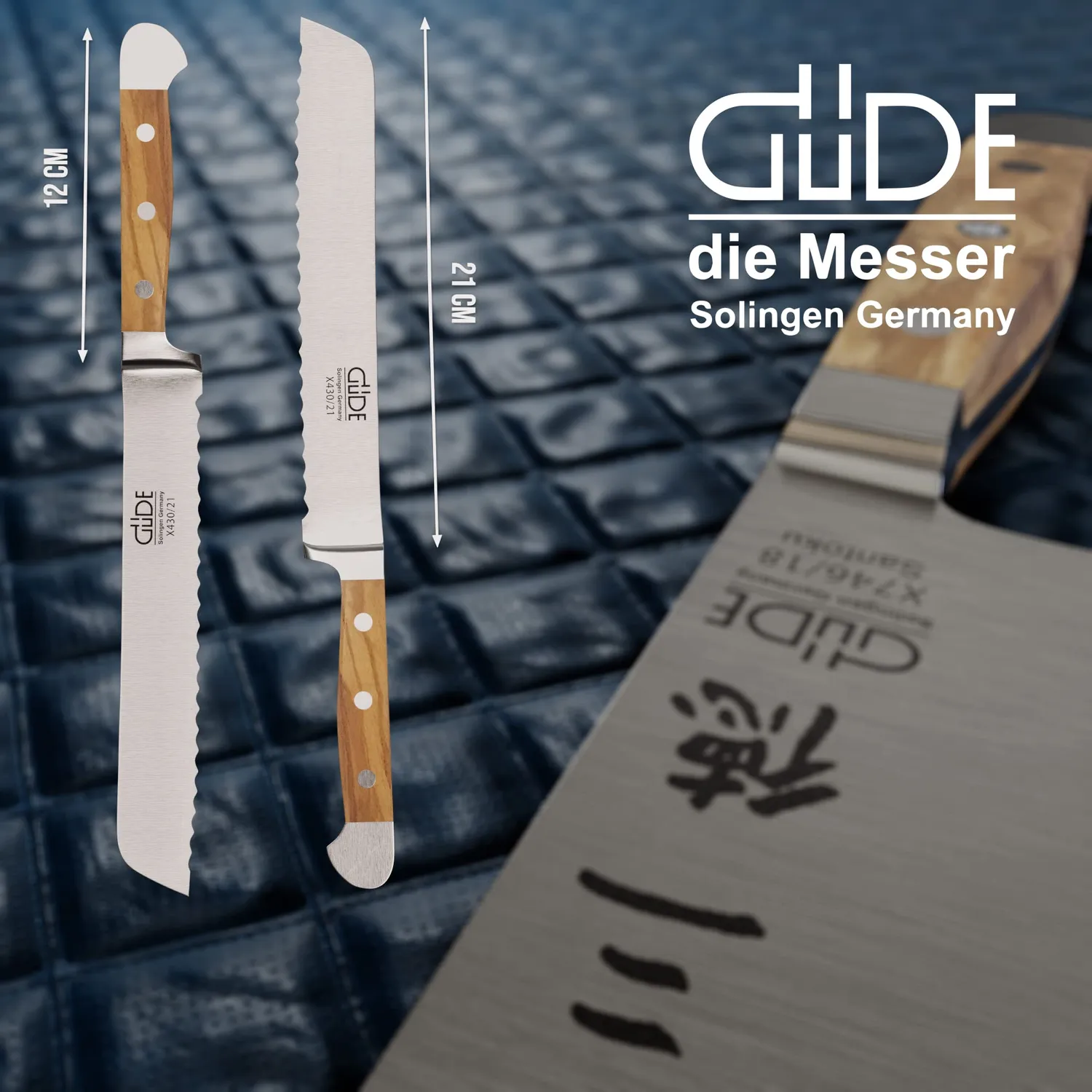 Güde Alpha Olive Coltello Pane 21 cm Ulivo