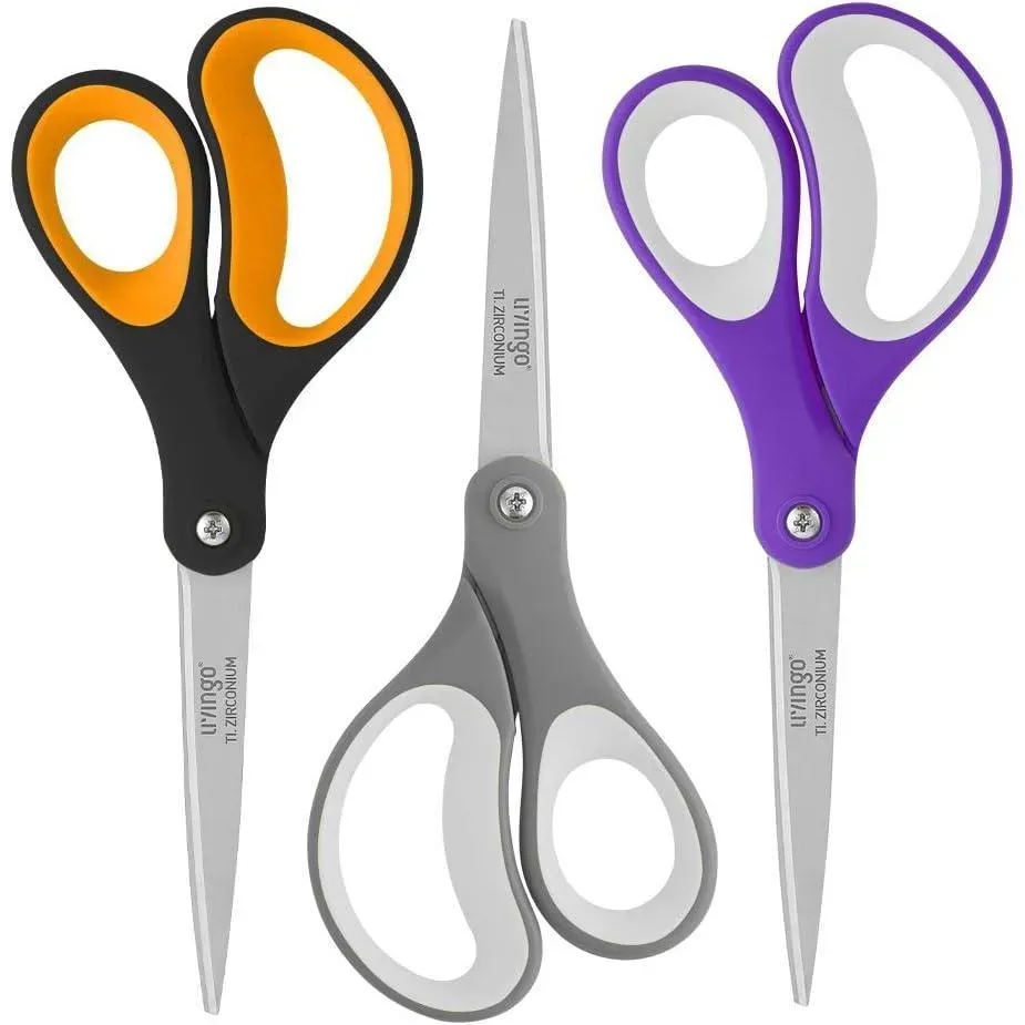 LIVINGO forbici ufficio 8" 36 pz acciaio multiuso scuola