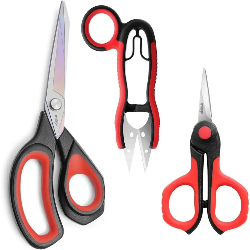 LIVINGO Forbici Ricamo 4,5" Set 2 Pezzi Rosso Nero