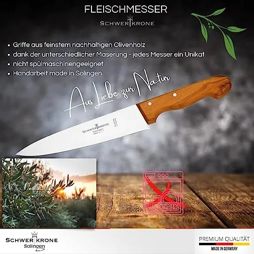 Schwertkrone Olive Classic coltello chef 20 cm olivo