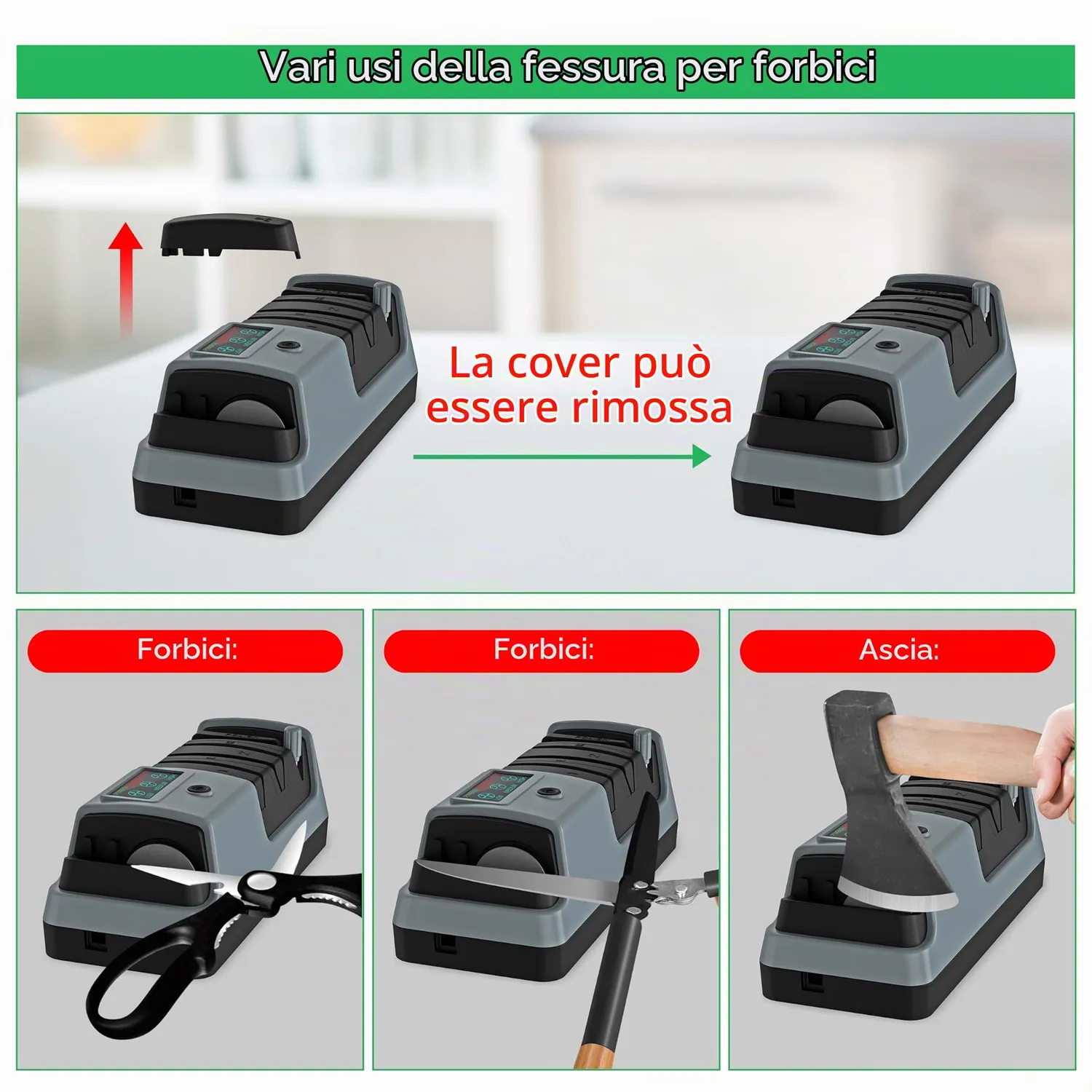 Yoorleay Affilacoltelli Elettrico 5 in 1 3 Velocità con Lucidatura