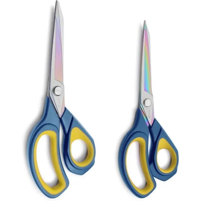 LIVINGO Forbici Sarto 8.5+9.5" Titanio Blu Giallo