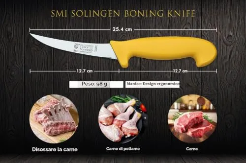 SMI Coltelli disosso curvi 5 pollici set 2 pezzi flessibili