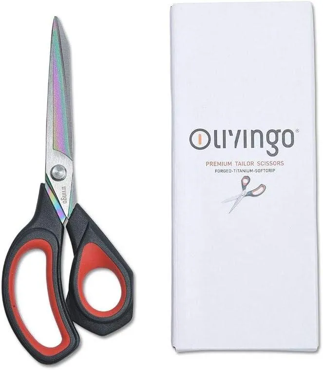 Livingo 9.5" forbici da sarto titanio nero rosso