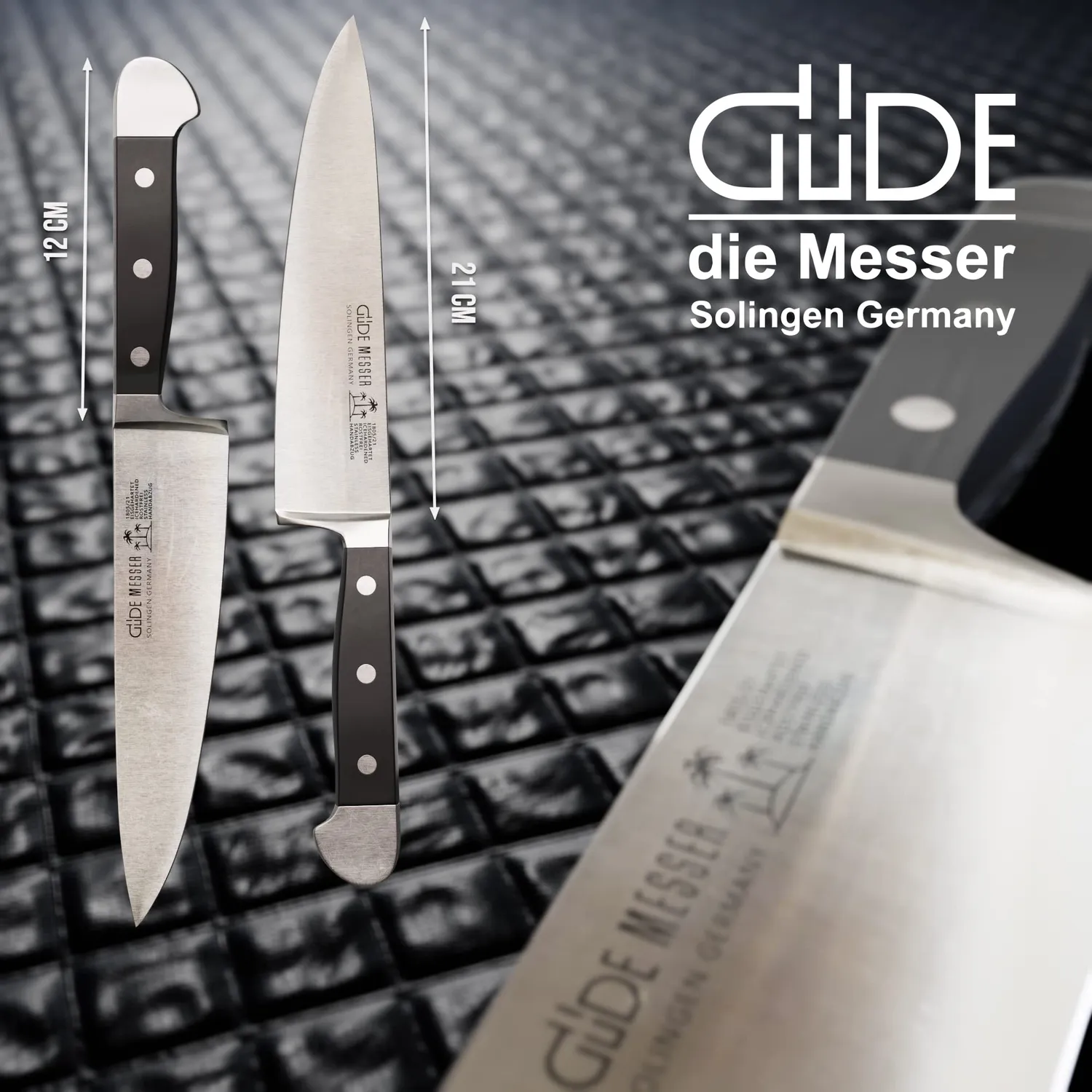 Güde Alpha coltello cuoco 21 cm POM nero