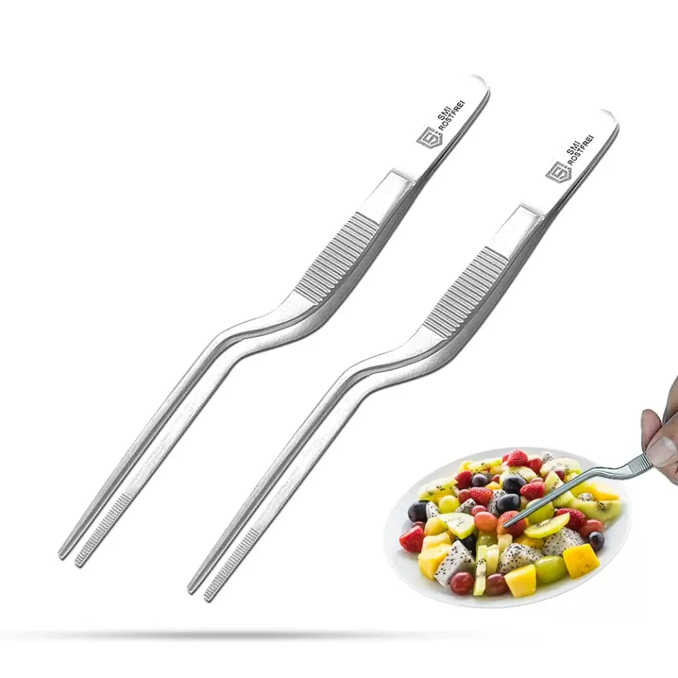 SMI pinze cucina offset 16 cm 2 pezzi acciaio inox