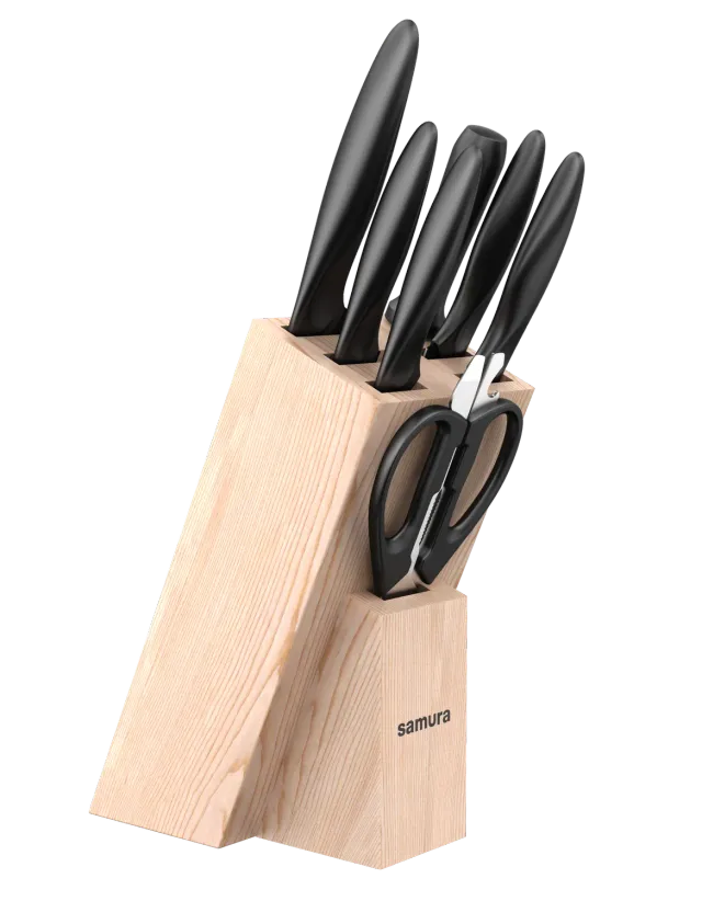 Samura Mojo SMJ-0280B set coltelli 8 pezzi ceppo legno