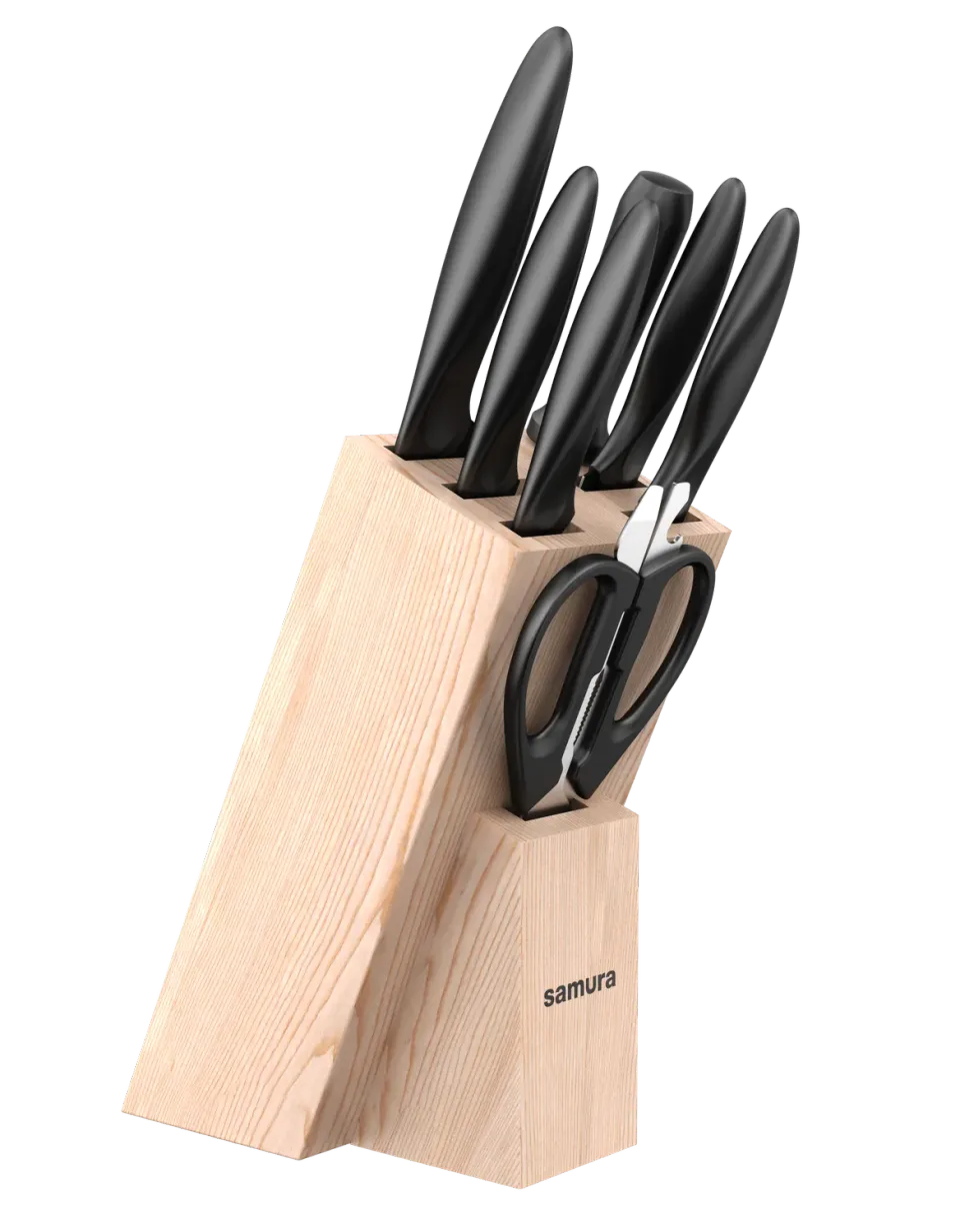 Samura Mojo SMJ-0280B set coltelli 8 pezzi ceppo legno
