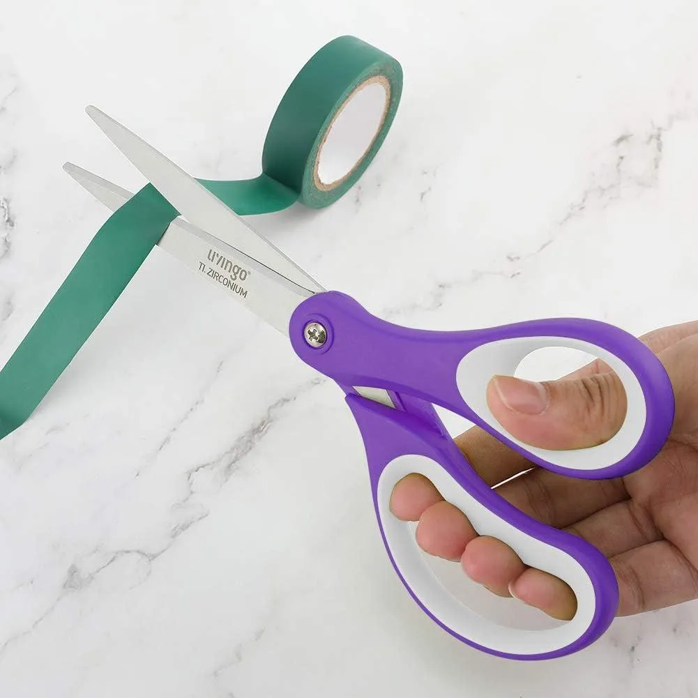 LIVINGO forbici ufficio 8" 36 pz acciaio multiuso scuola