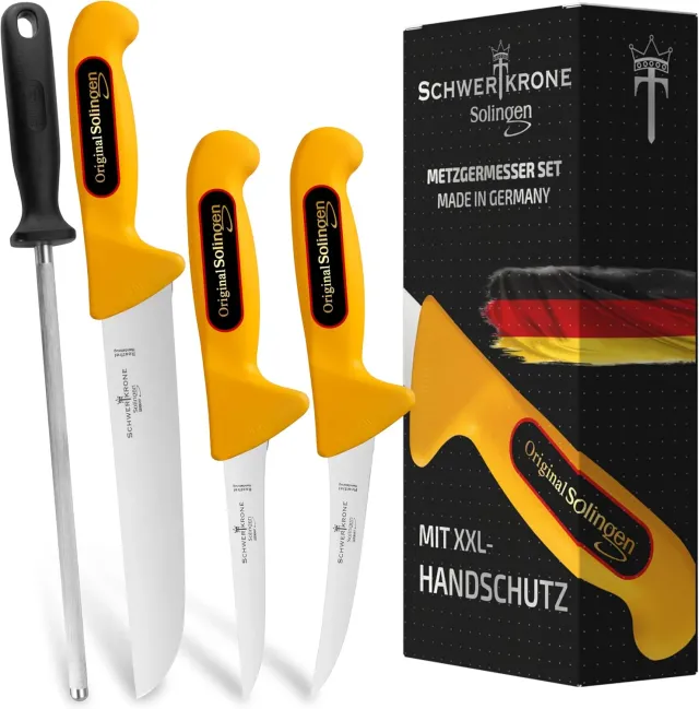 Schwertkrone Set Macellaio 4 pezzi acciaio tedesco