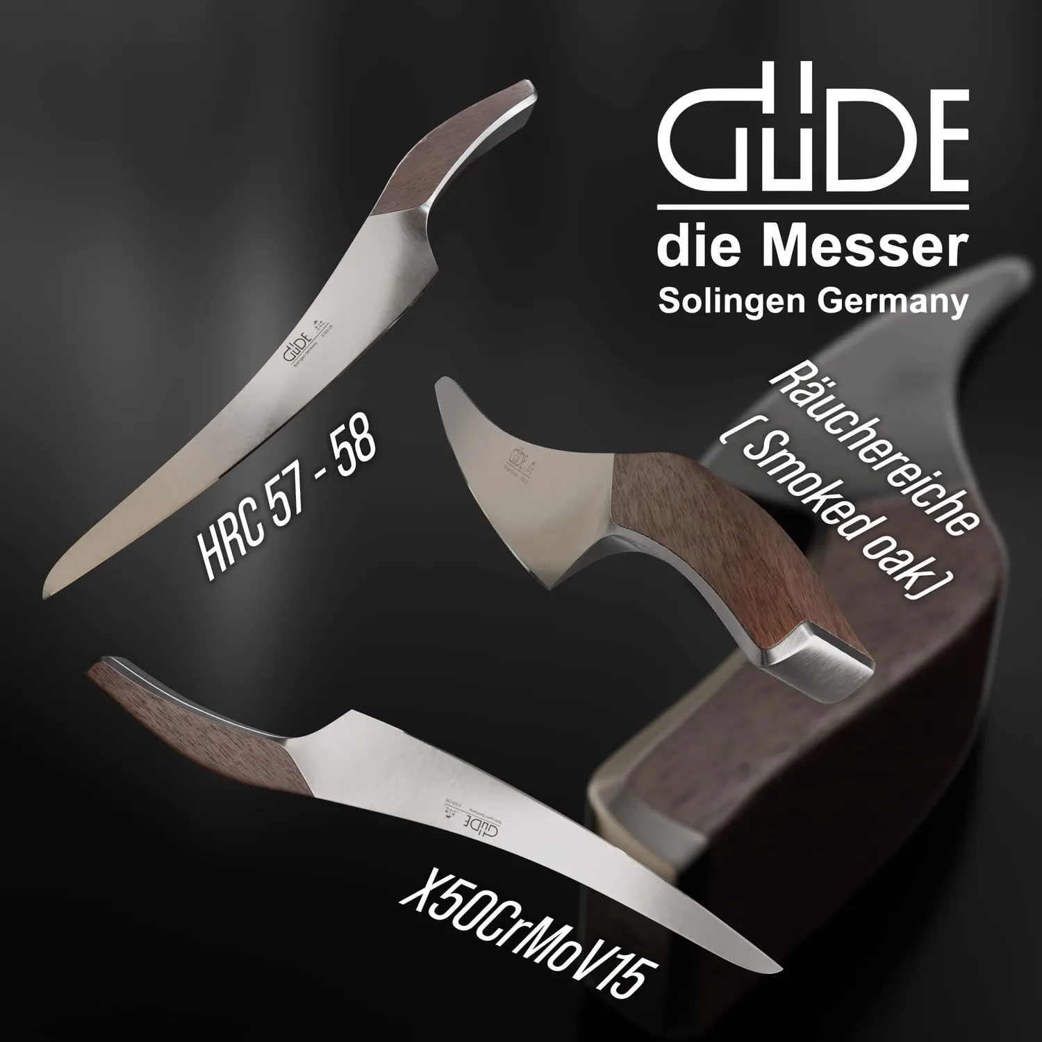 Güde Synchros coltello affettare 26 cm quercia affumicata