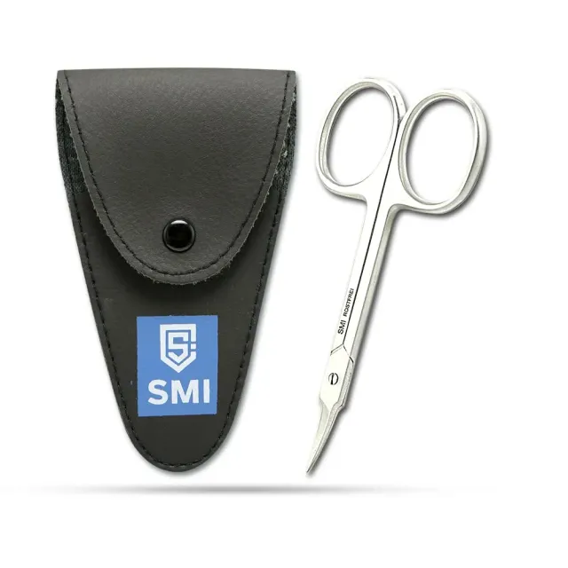 SMI Forbici cuticole curve 9,5 cm acciaio inox custodia