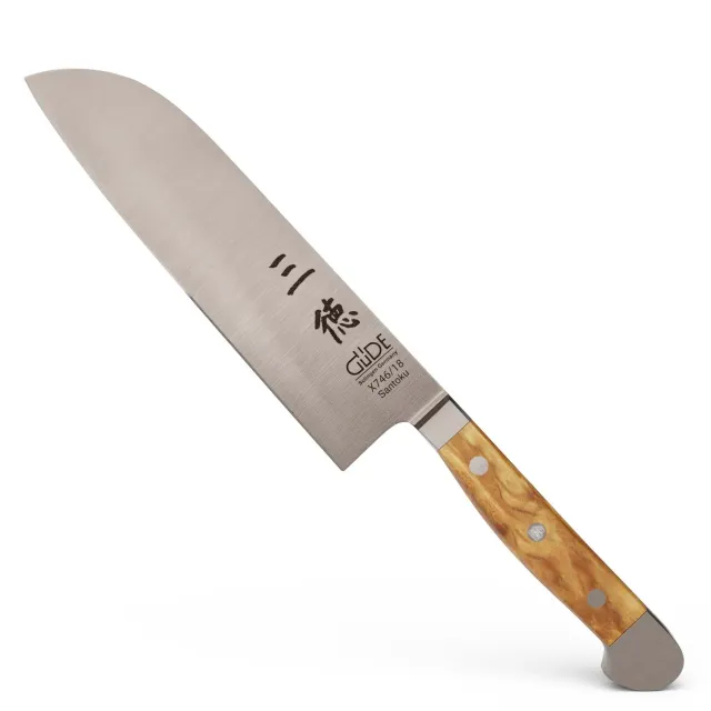 Güde Alpha Olive Santoku 18 cm coltello ulivo