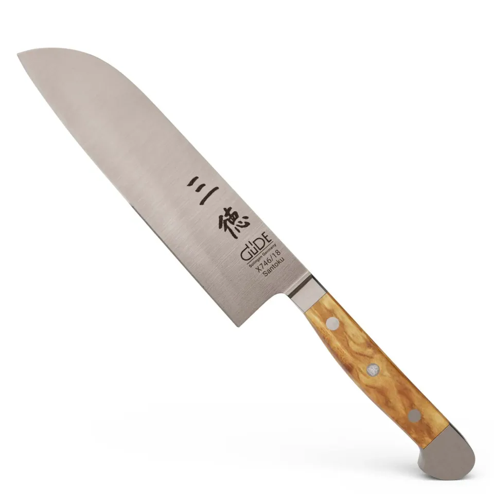 Güde Alpha Olive Santoku 18 cm coltello ulivo