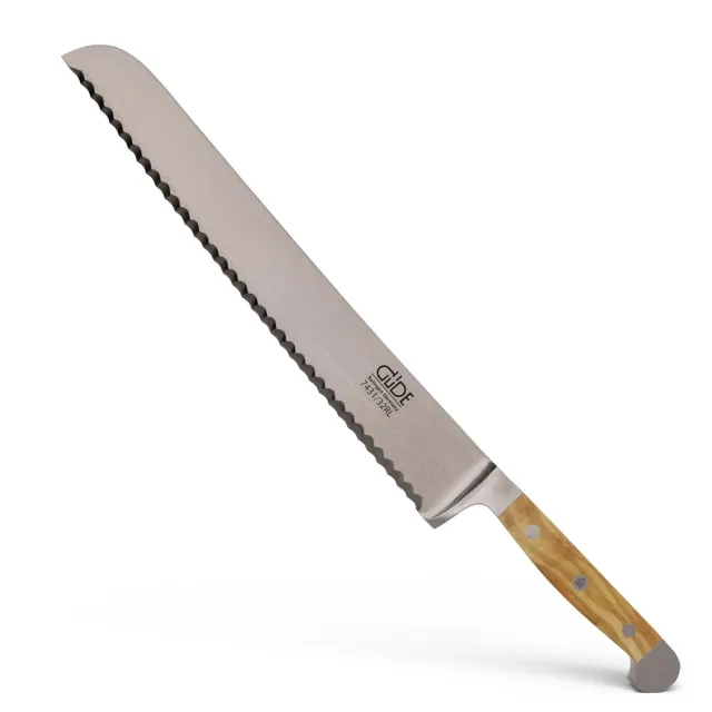 Franz Güde Alpha Olive coltello pane 32 cm seghettato