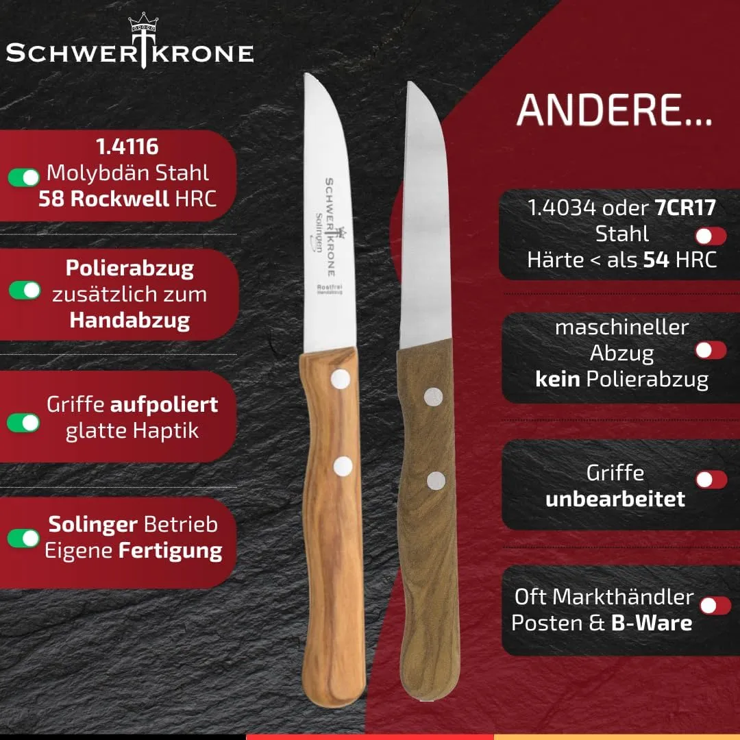 Schwertkrone Olive Classic set verdure olivo 3 pezzi dentato
