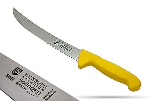 SMI Solingen Coltello Macellaio Curvo 10 Pollici Giallo