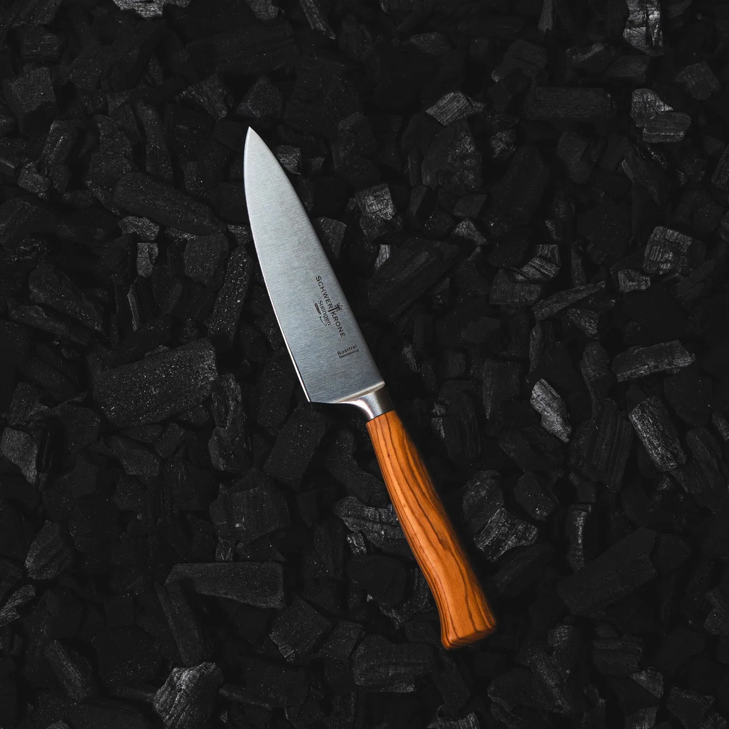 Schwertkrone Antonino Leto coltello cucina forgiato 16 cm ulivo
