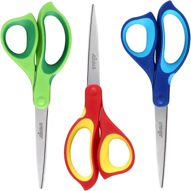 LIVINGO Forbici Mancini 8,5 Pollici 3 Pezzi Acciaio