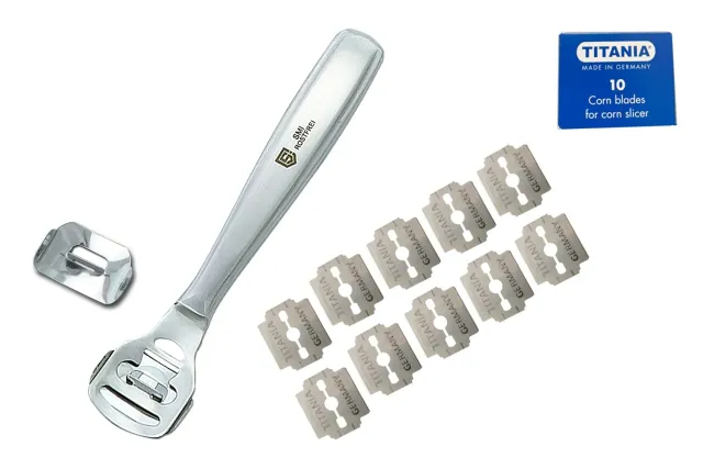 SMI Tagliacalli Piedi Professionale 14 cm con 10 Lame
