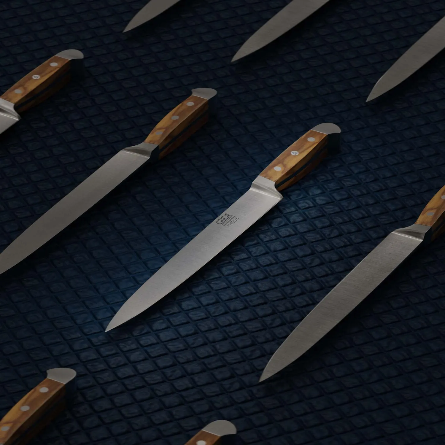 Güde Alpha-Olive coltello prosciutto 26 cm legno ulivo